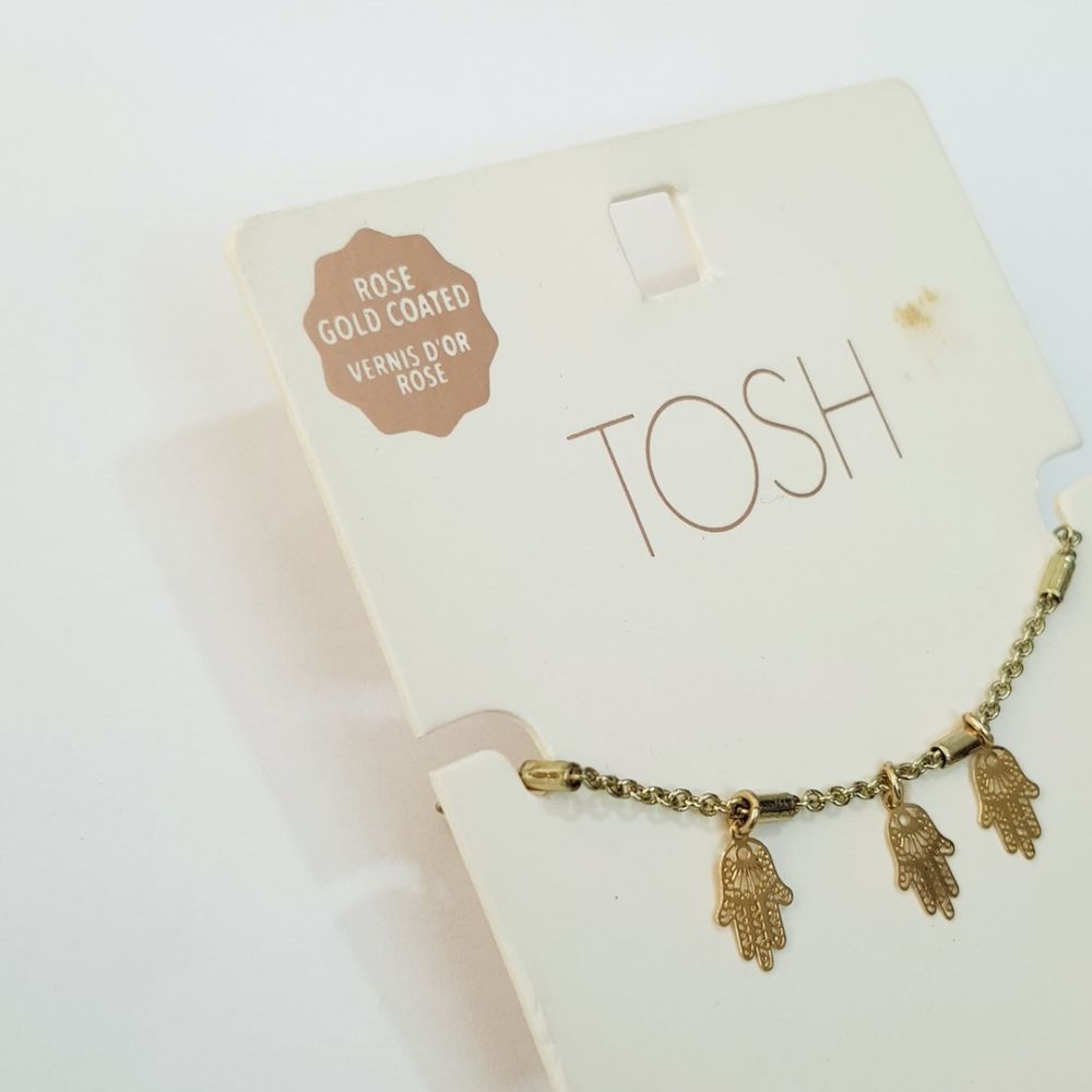 قیمت ارزان پک سه عددی دستبند رزگلد برند Tosh  کد 005
